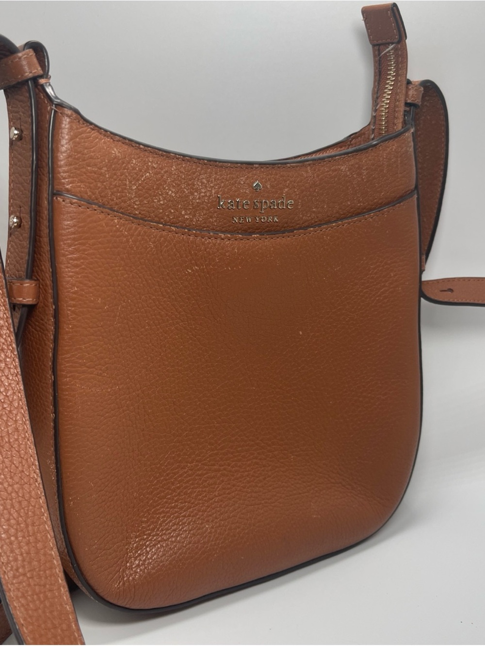 Kate Spade Leila Pebbled Leather Crossbody Bag Warm Gingerbread Tan